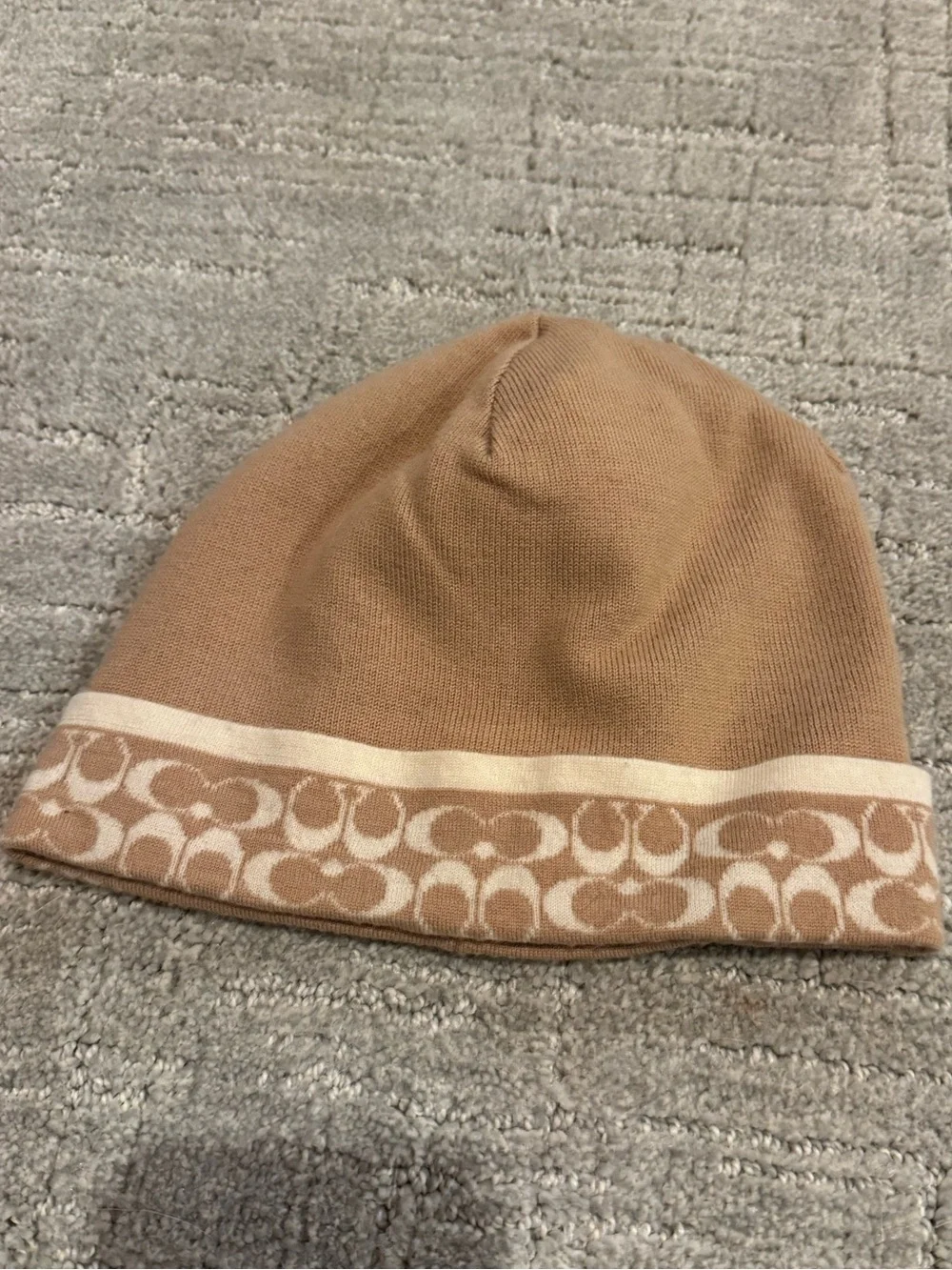 Coach beanie monogram winter hat